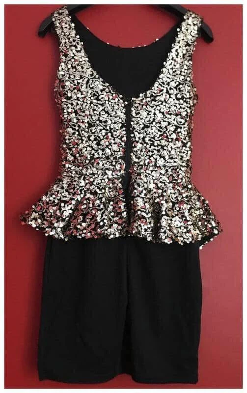 Elegant Sequin Peplum Mini Dress – XS/S - photo 4