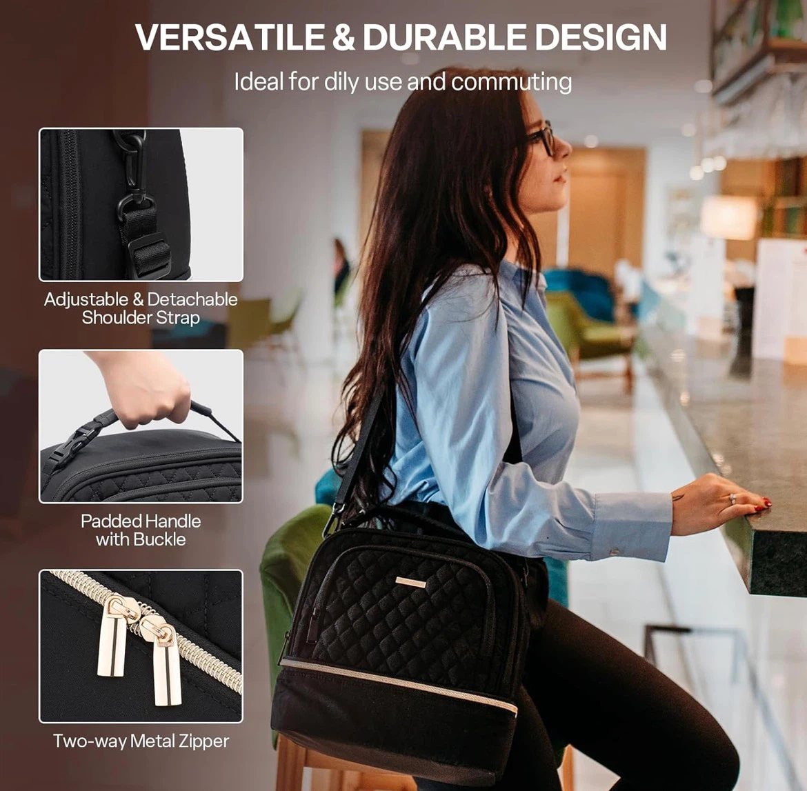 Insulated Lunch Bag 11L. Work Picnic Travel.
