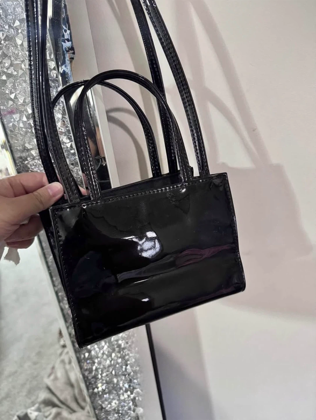 Telfar Small Shopping Bag - Patent Black - photo 4