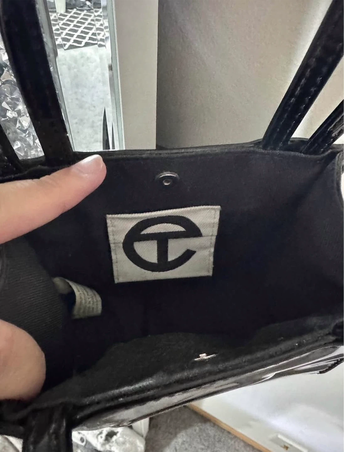 Telfar Small Shopping Bag - Patent Black - photo 5