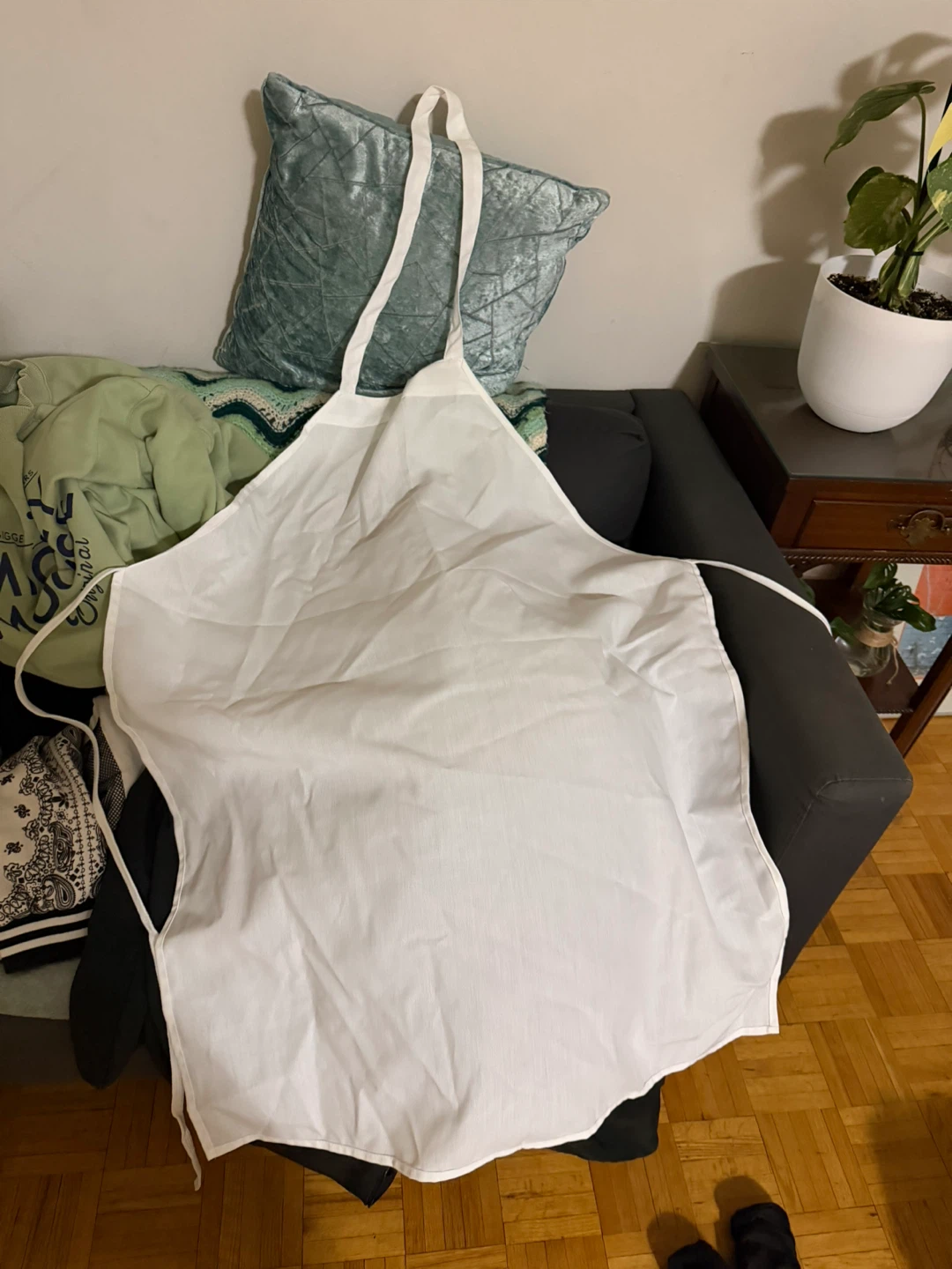 Plain White Kitchen Apron