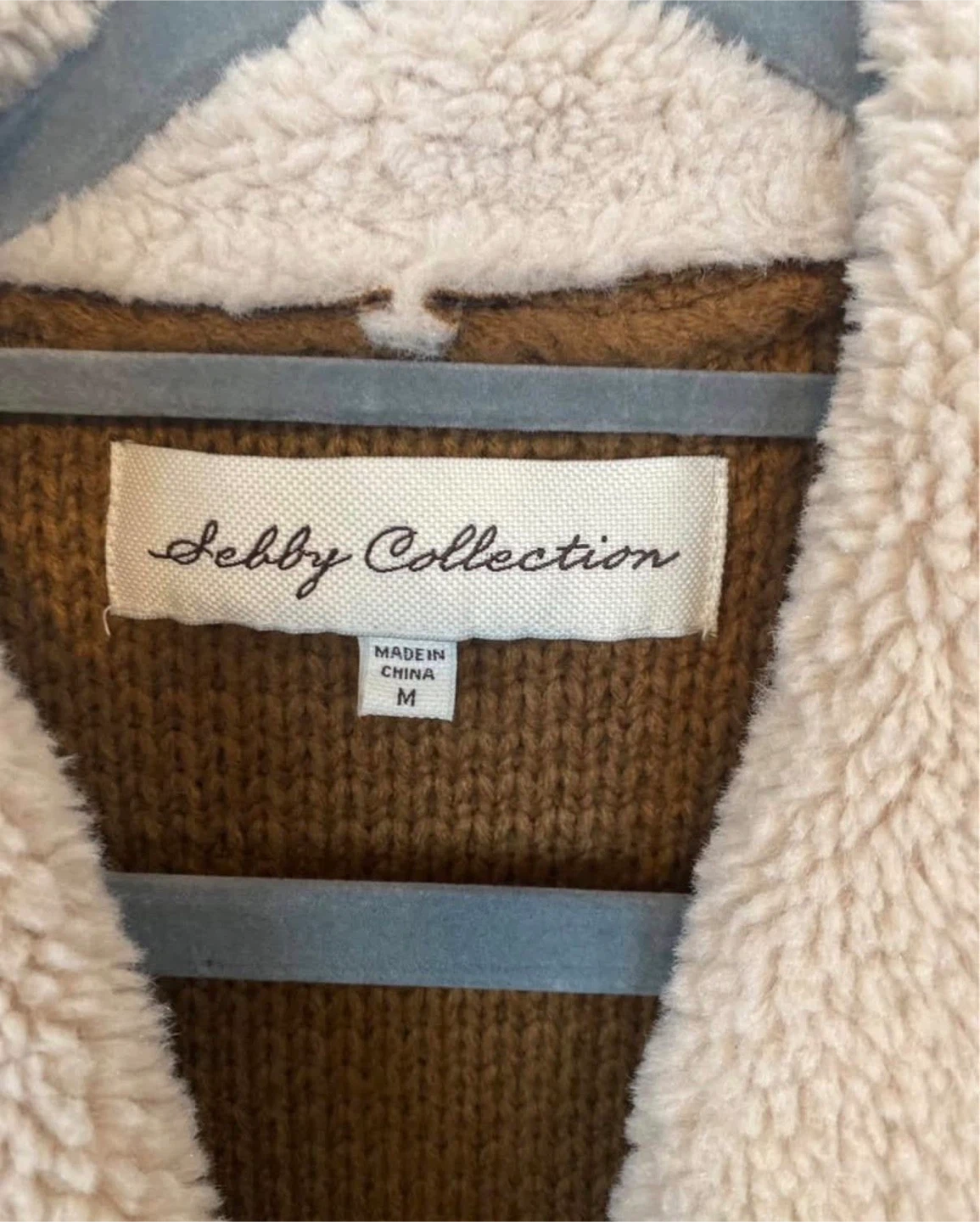 Faux suede & sherpa open cardigan jacket - Women’s Medium $15 - photo 3