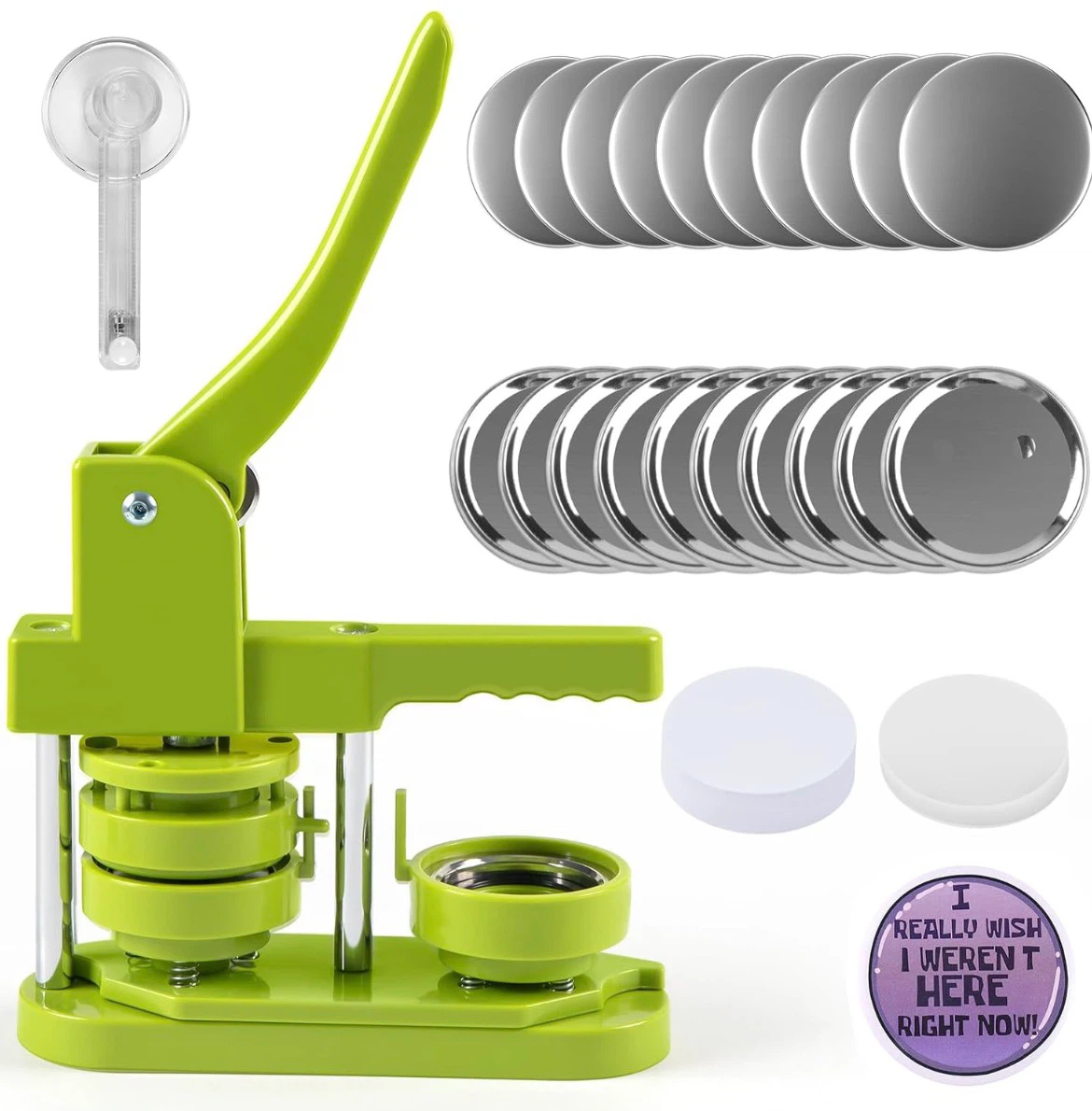 58mm Button Maker Machine Kit. 100pcs Supplies, Circle Cutter