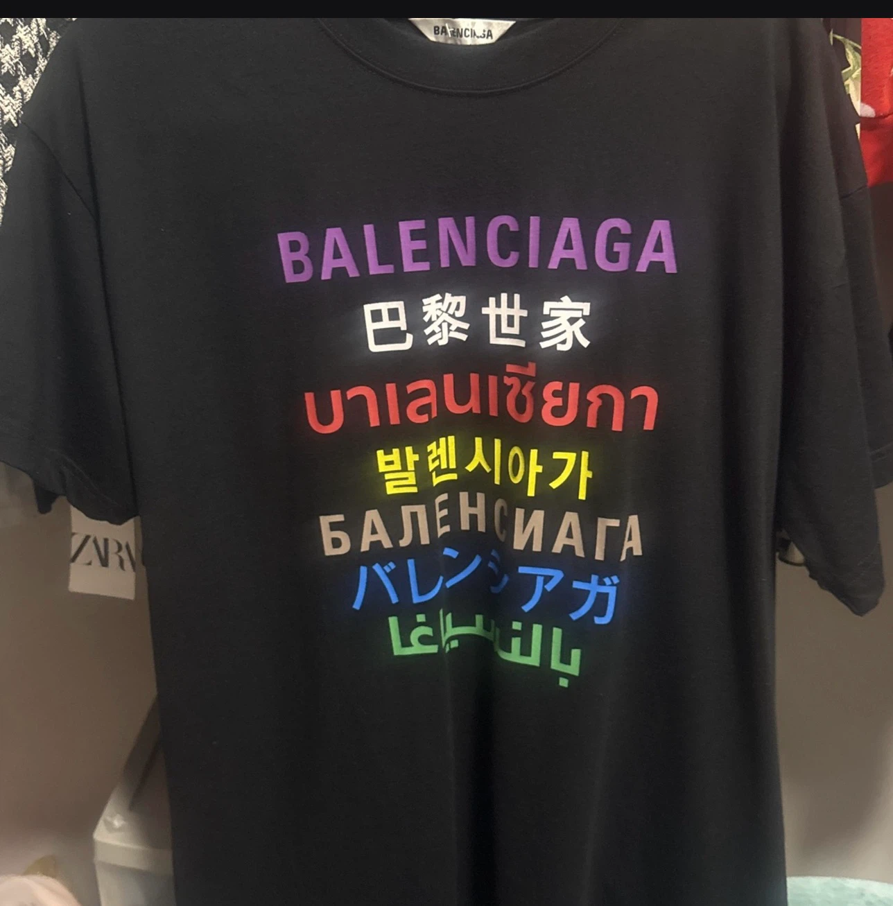 Balenciaga Multilingual Logo T-Shirt