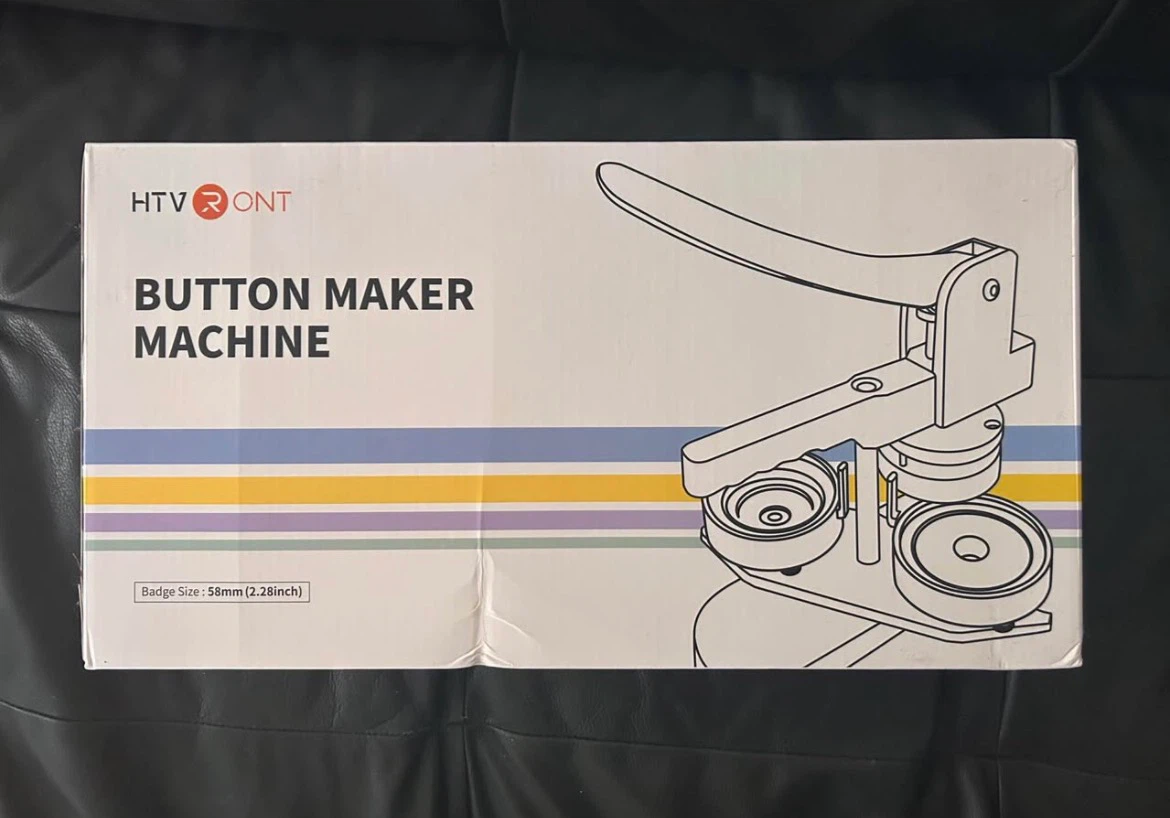58mm Button Maker Machine Kit. 100pcs Supplies, Circle Cutter - photo 4