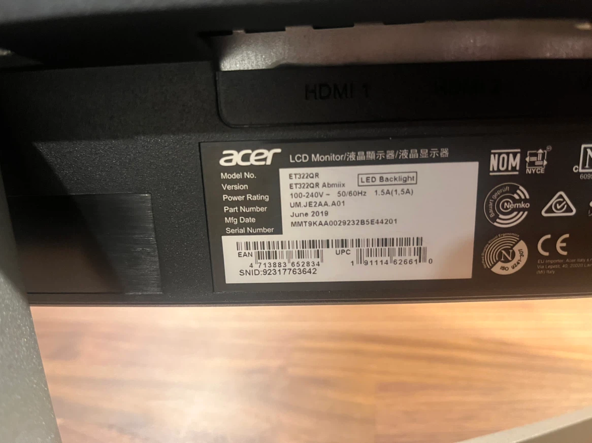 Acer ET322QR Curved LCD Monitor (31.5") - photo 3