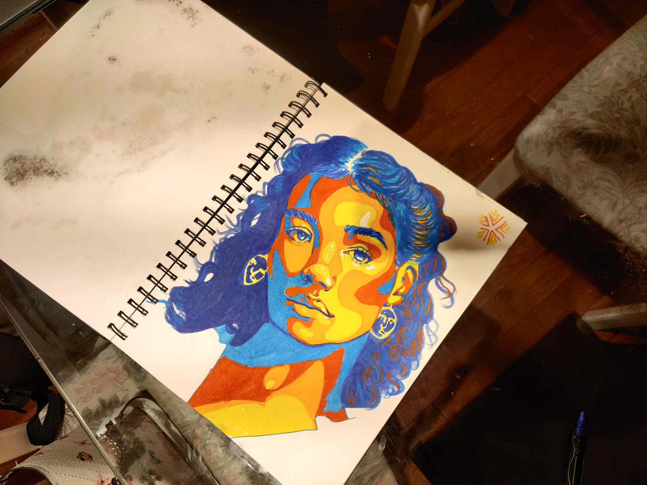 Original Pop Art Portrait Drawing