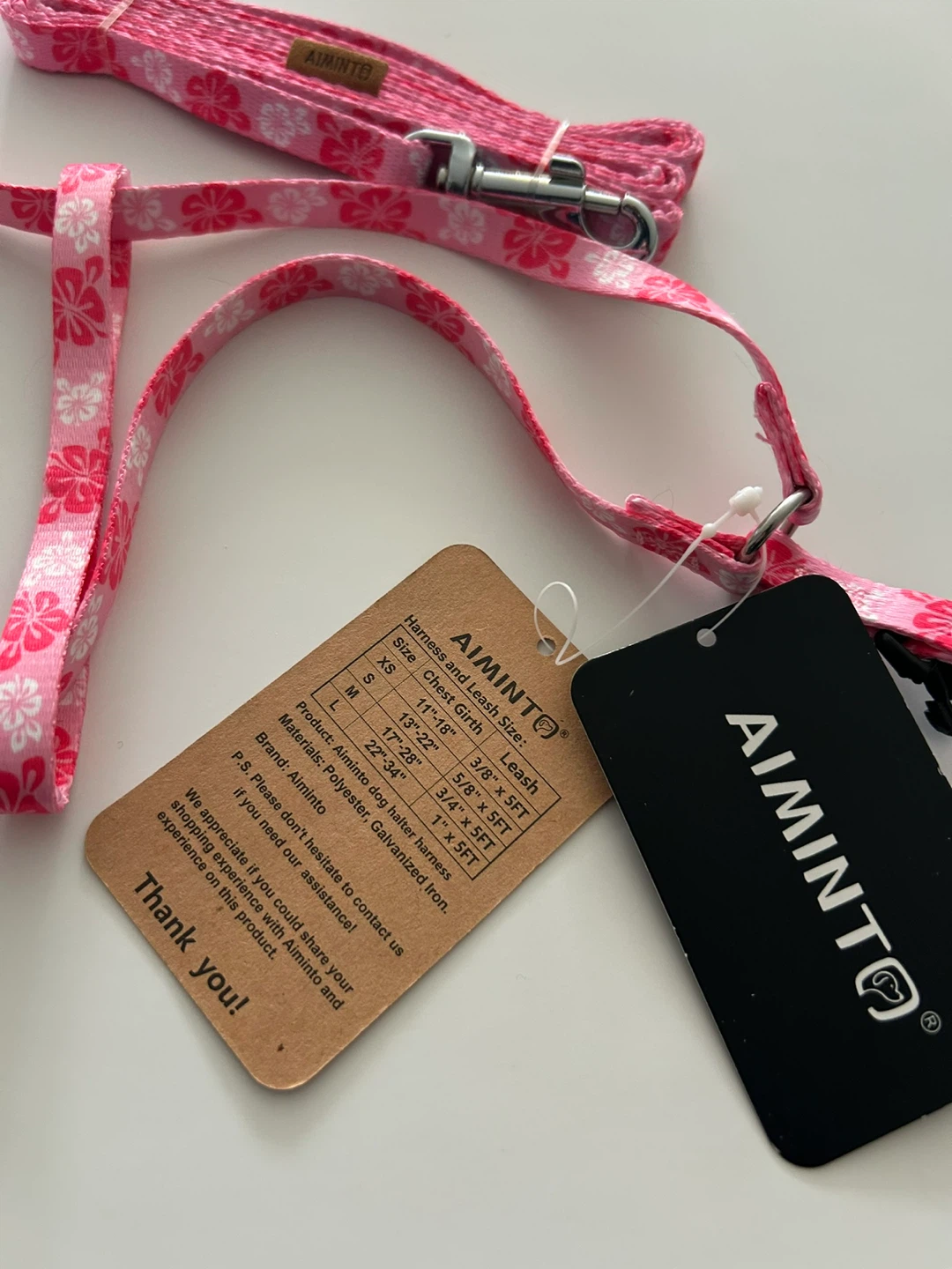 New Pet Harness & Leash Set – Pink, XS (11 - 18 in) - photo 2