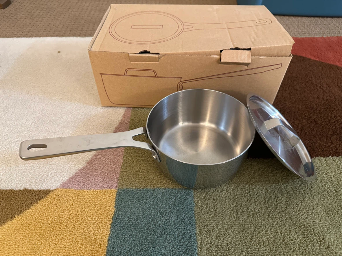 Japan MUJI Stainless Steel & Aluminum 3-Layer Saucepan – 16 cm