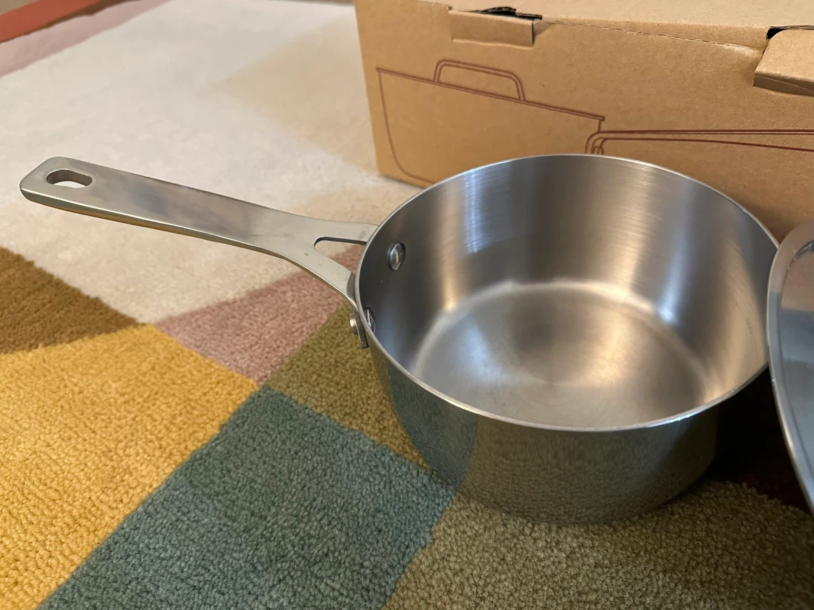 Japan MUJI Stainless Steel & Aluminum 3-Layer Saucepan – 16 cm - photo 2