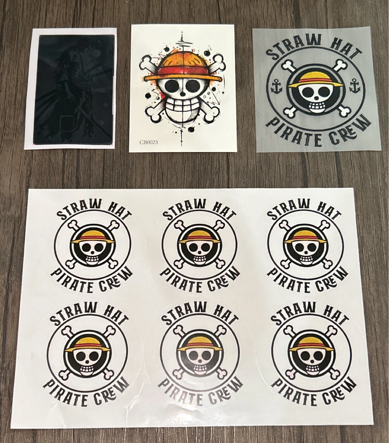 One Piece Straw Hat Pirate Crew Stickers
