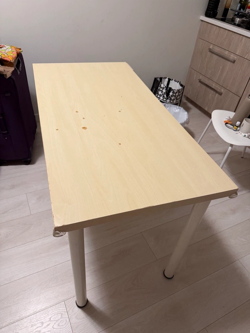 Light Wood Finish Table