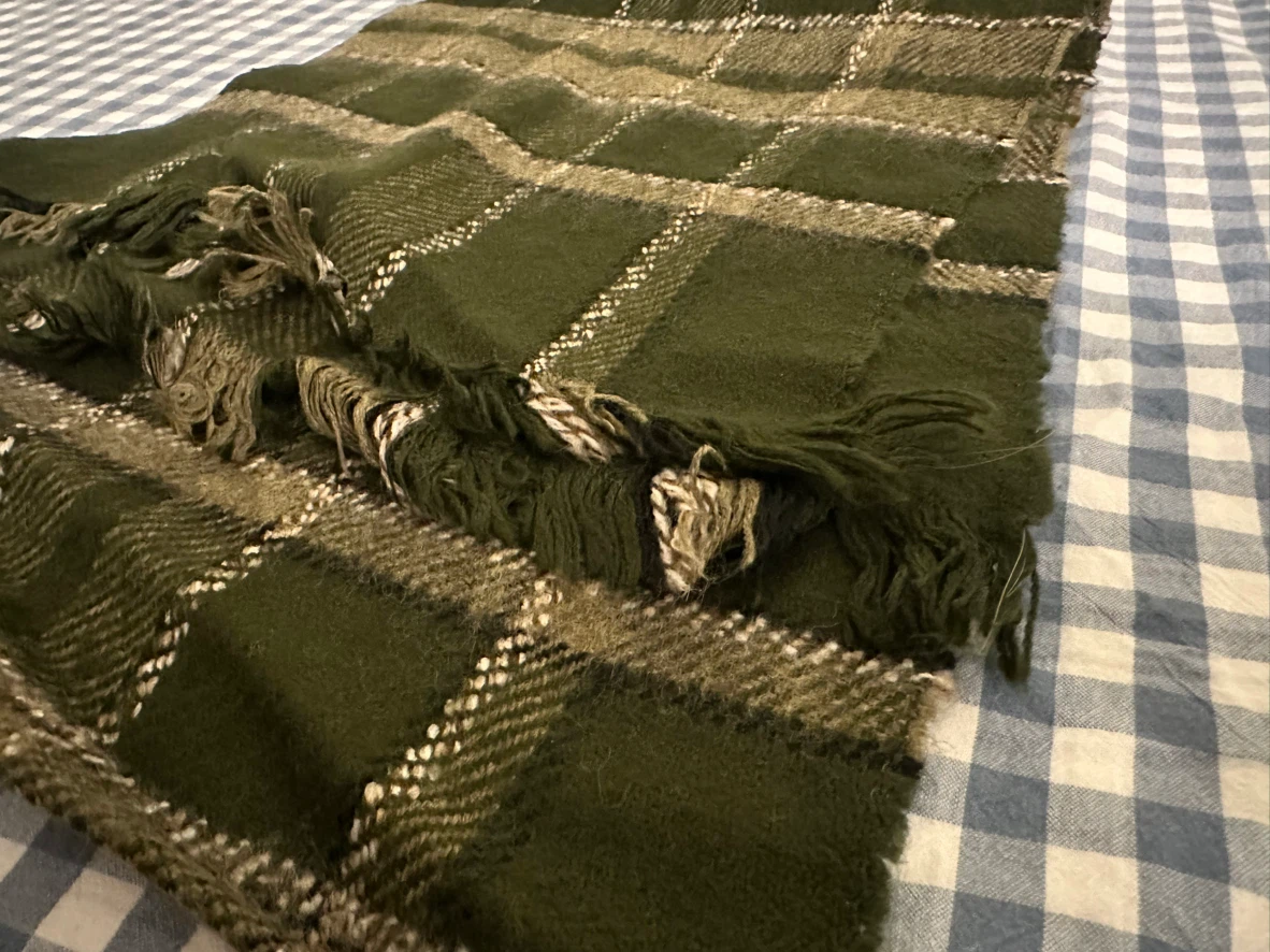 Set of 2 Japanese - Made Plaid Scarves –  $15 for Both - photo 2