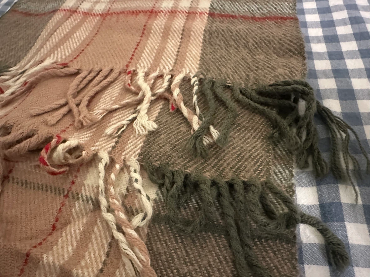 Set of 2 Japanese - Made Plaid Scarves –  $15 for Both - photo 3