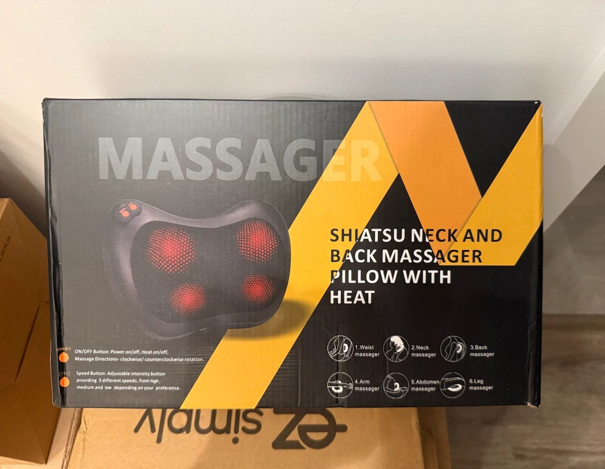 Neck and Back Massage Pillow with Heat