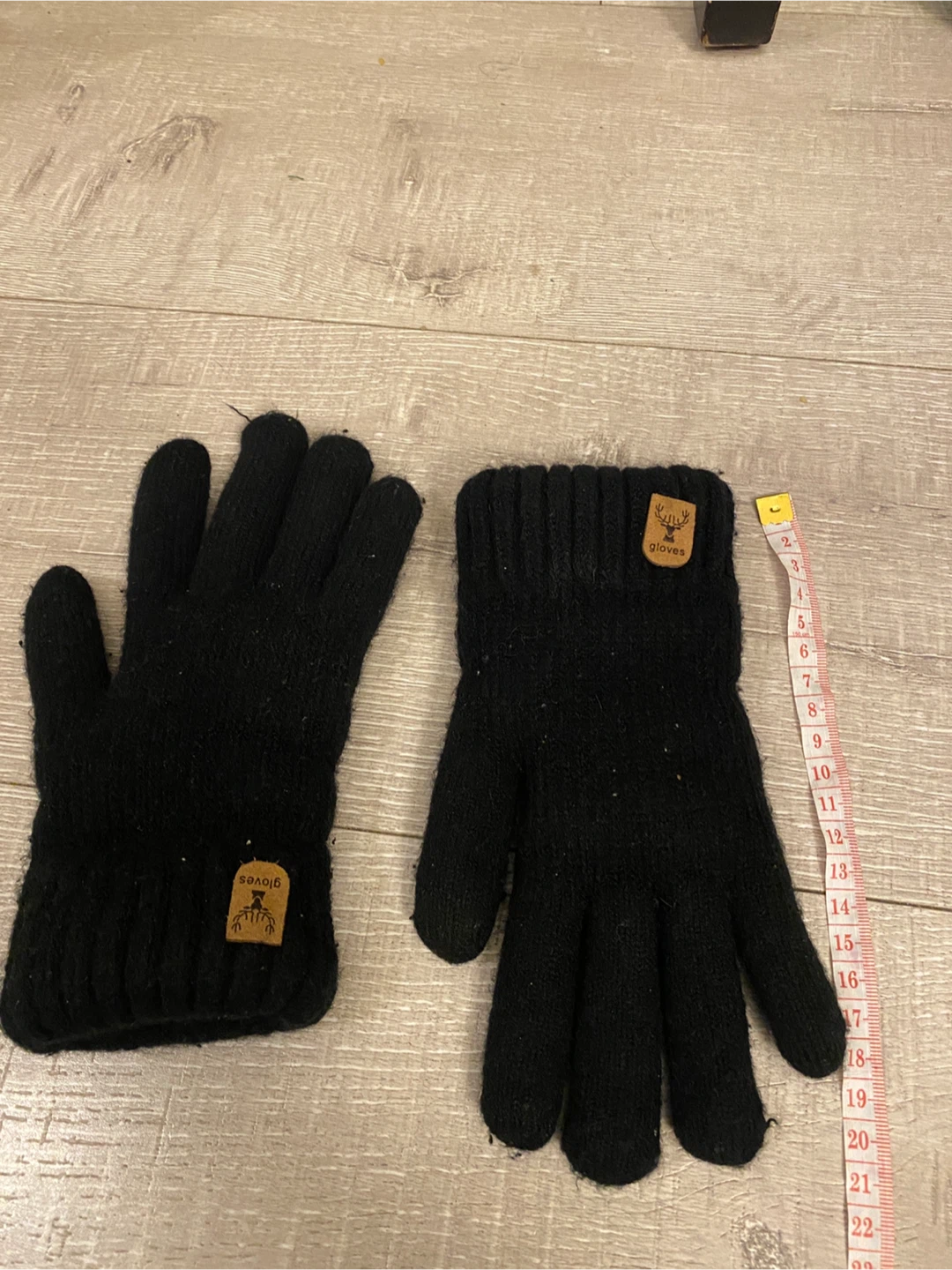 Black Knitted Winter Gloves - photo 2
