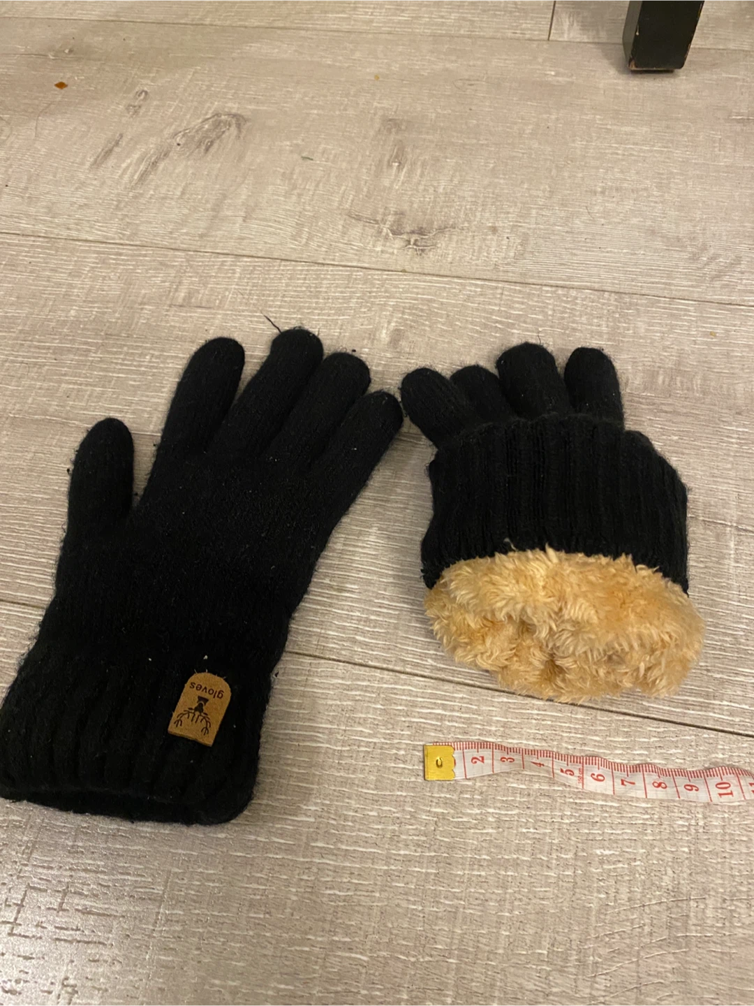 Black Knitted Winter Gloves - photo 4