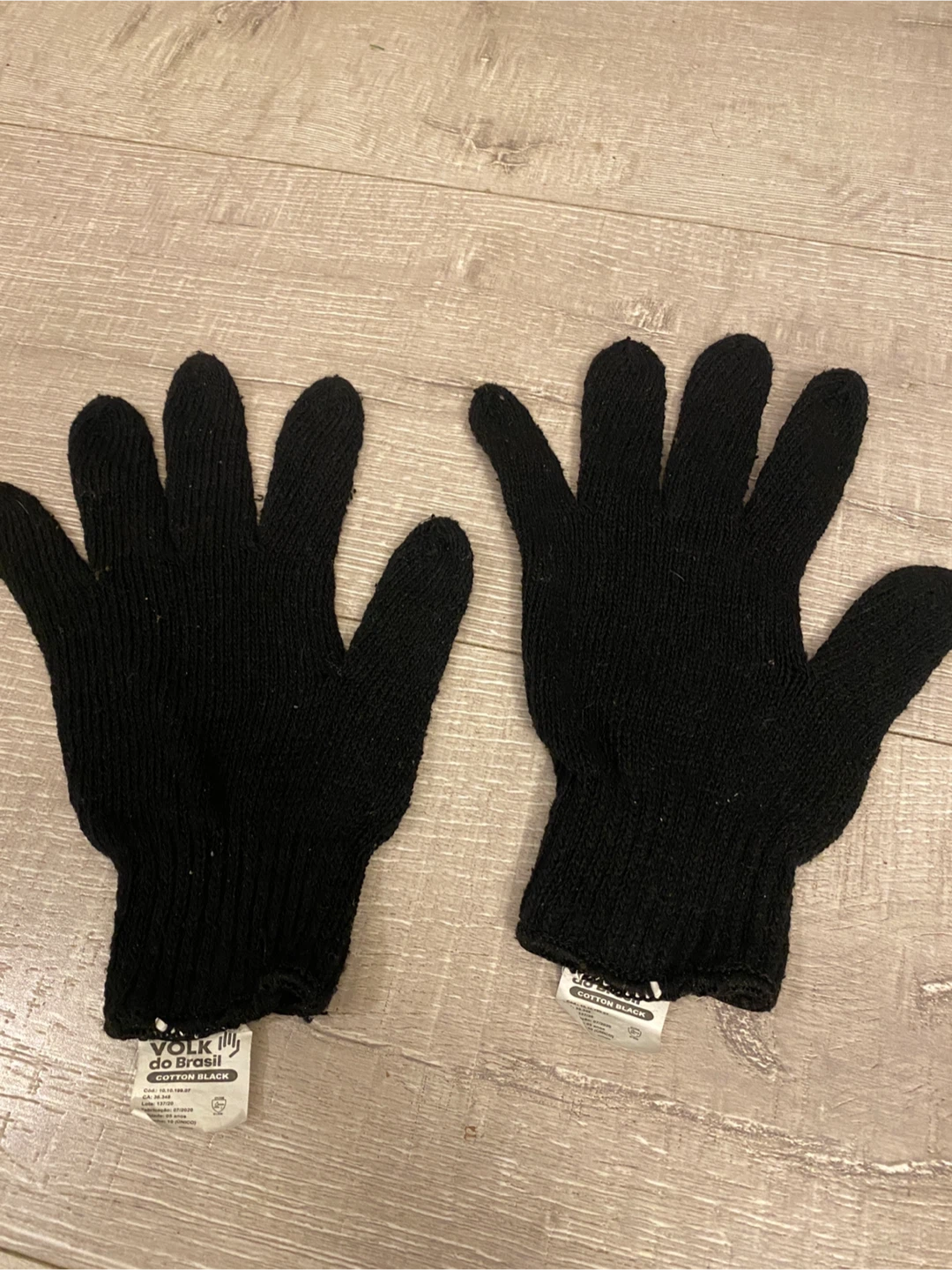 Volk do Brasil Cotton Black Work Gloves