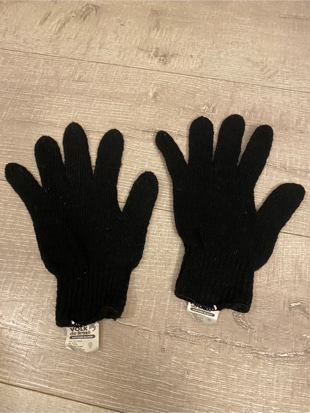 Volk do Brasil Cotton Black Work Gloves - photo 2