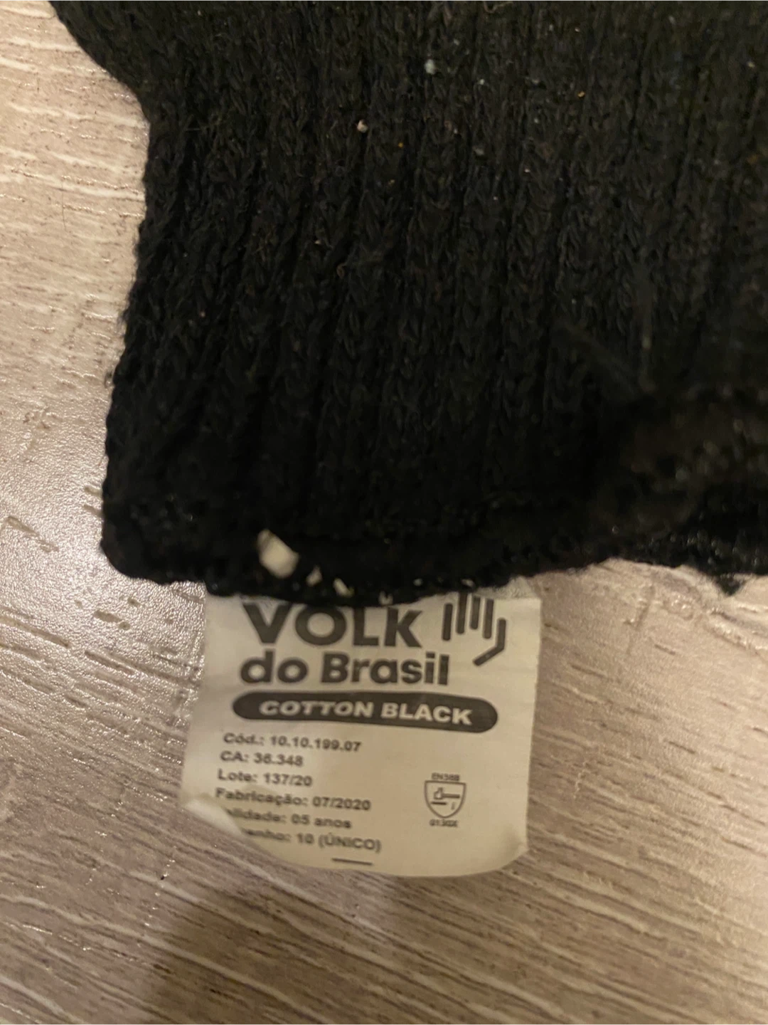Volk do Brasil Cotton Black Work Gloves - photo 3