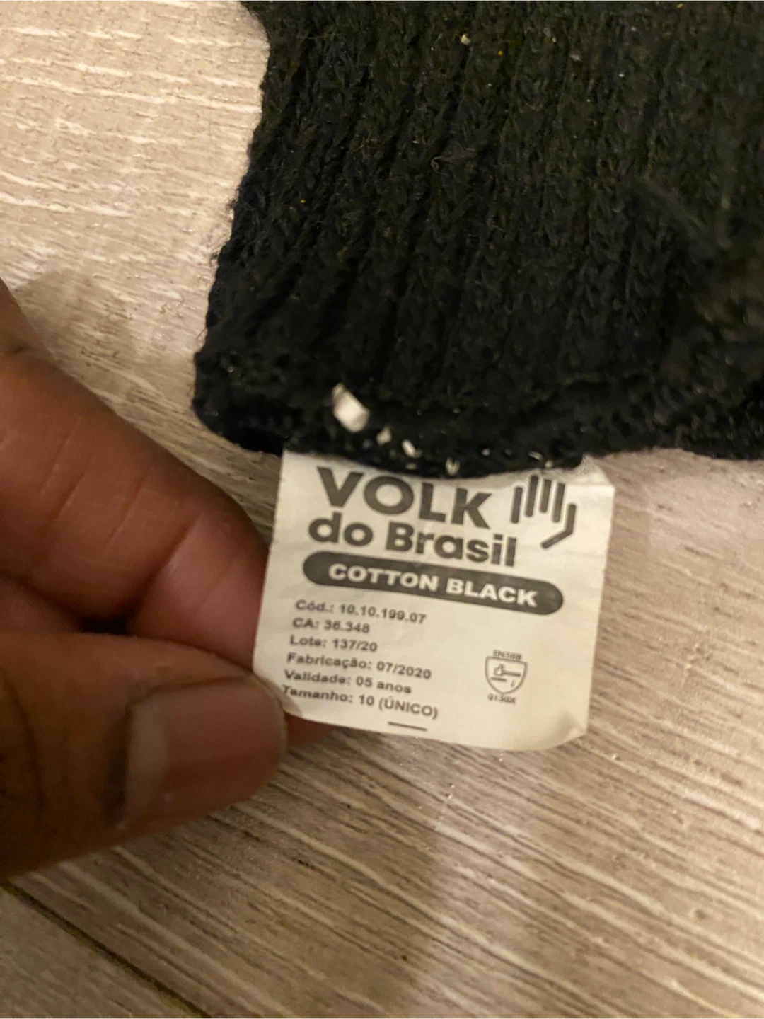 Volk do Brasil Cotton Black Work Gloves - photo 4
