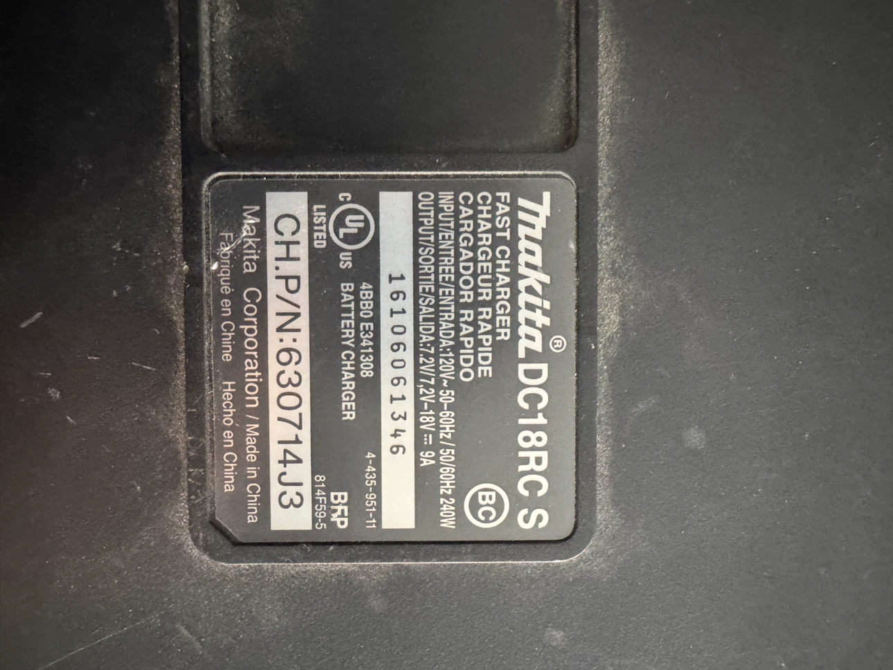 Makita DC18RC Fast Charger OEM - photo 3
