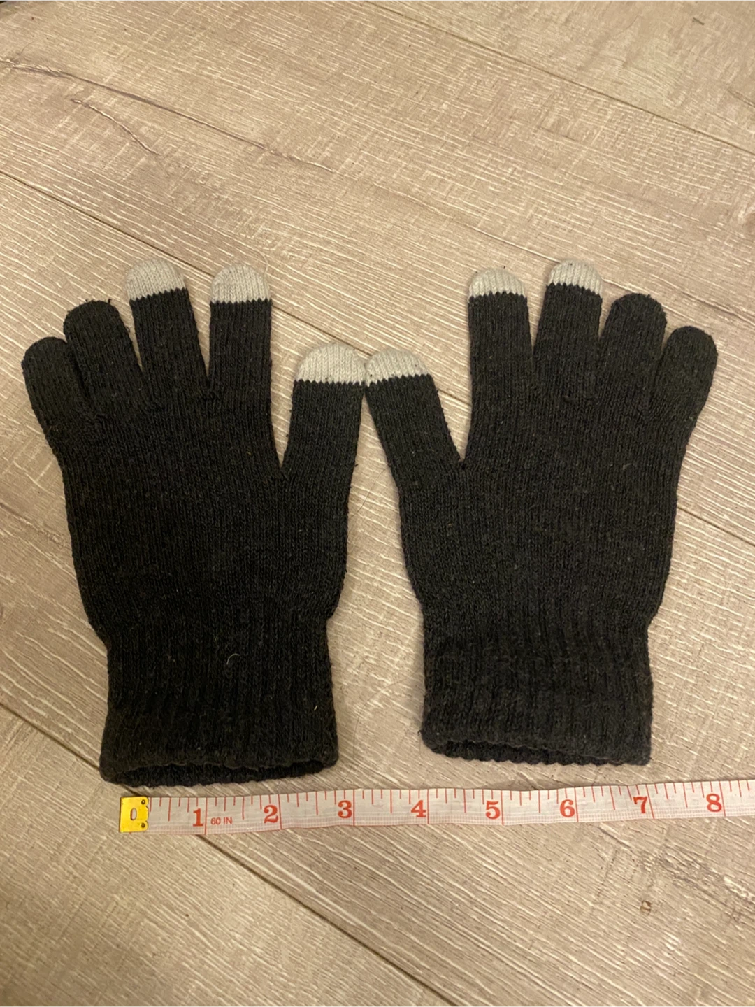 Black touch screen knit gloves - photo 3