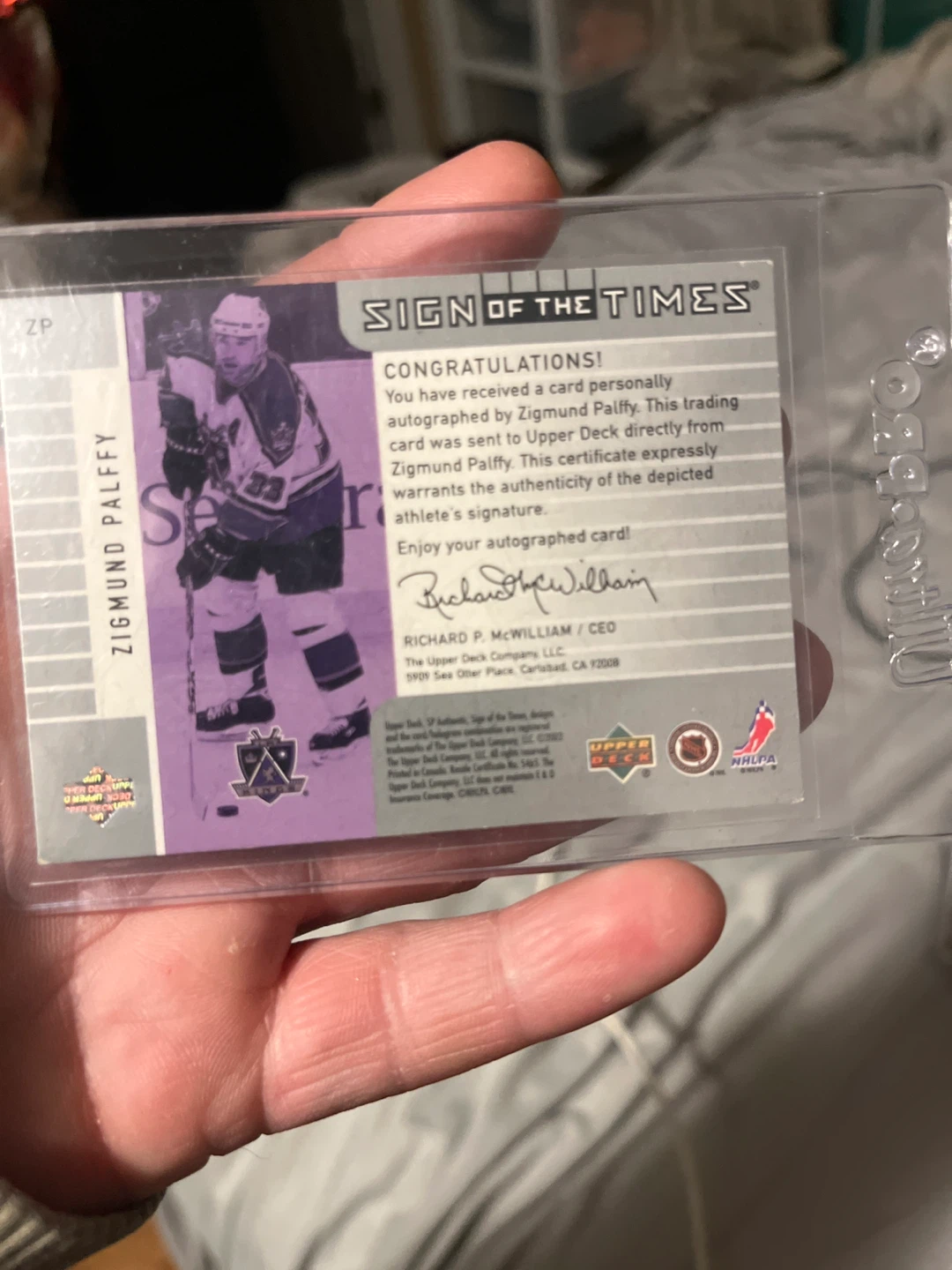 Zigmund Palffy Sign of the Times Autographed Card - photo 2