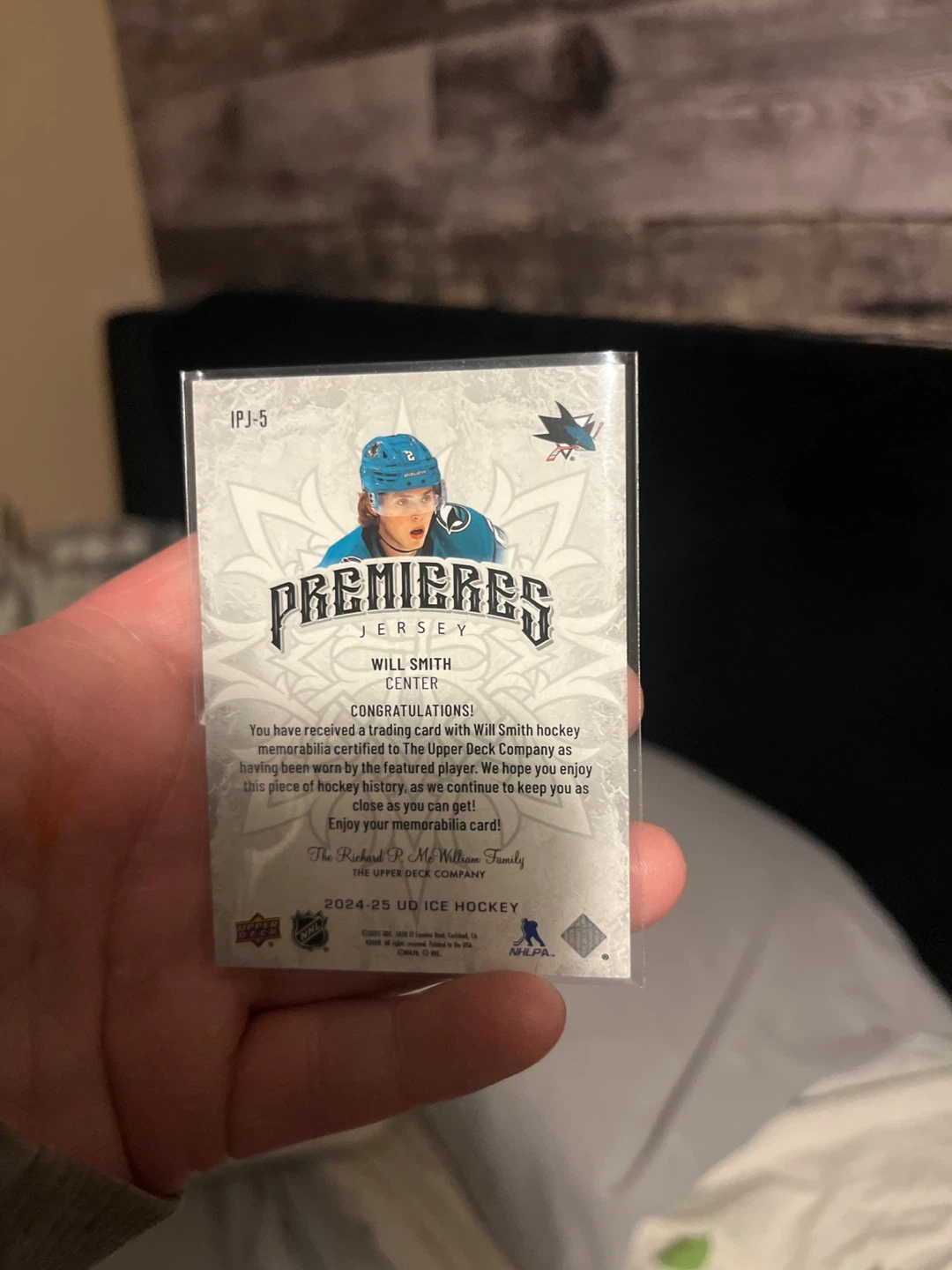2024-25 Upper Deck Will Smith Premieres Jersey Card - photo 2