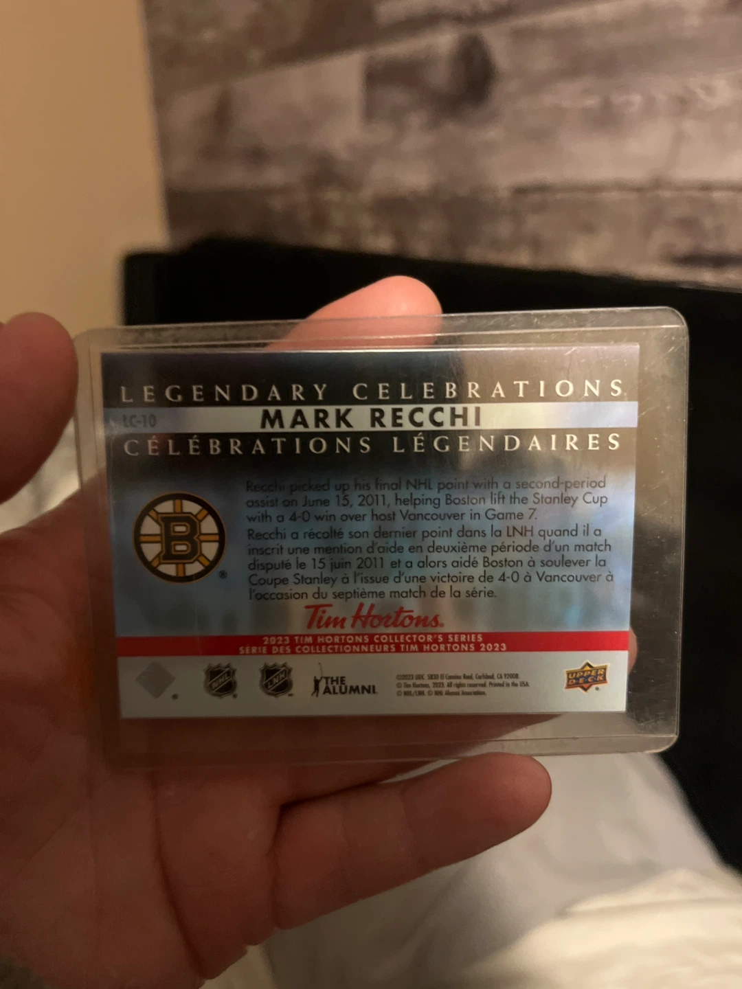 Mark Recchi Legendary Celebrations Hockey Card - photo 2