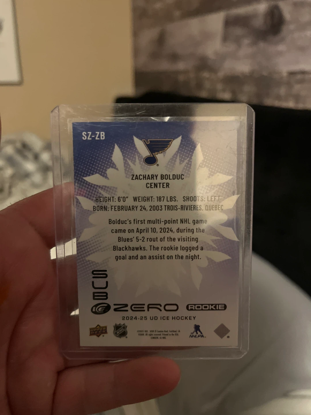2024-25 Upper Deck Ice Zachary Bolduc Sub Zero Rookie Card - photo 2