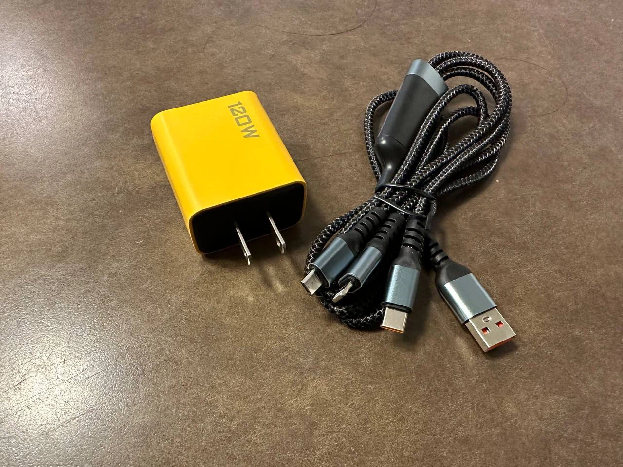 120W Multi-Port Wall Charger with 3 In 1 100w