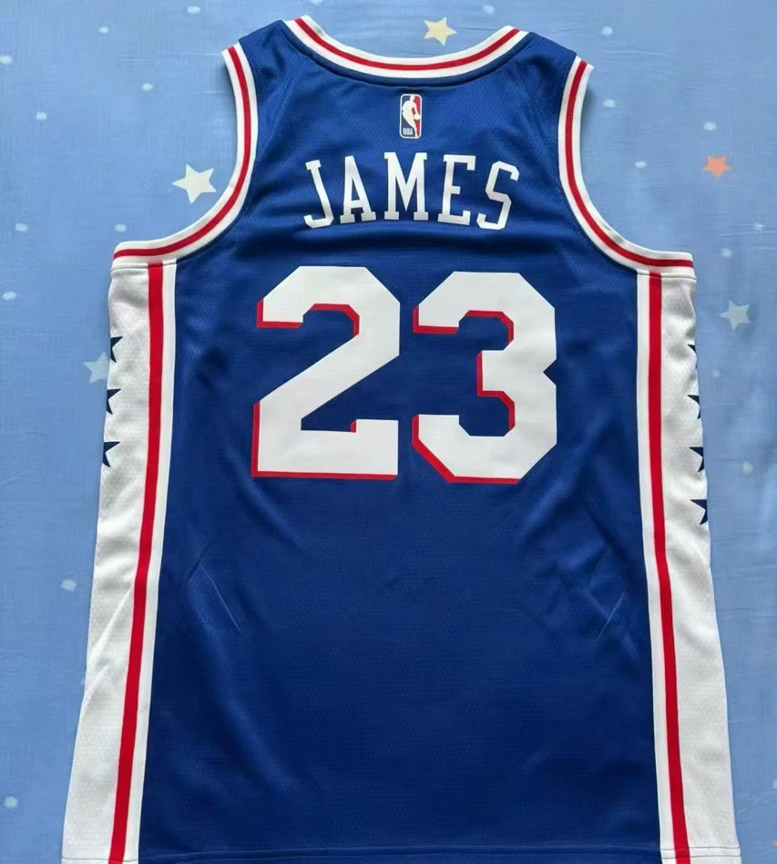 Philadelphia 76ers James 23 Basketball Jersey - photo 3