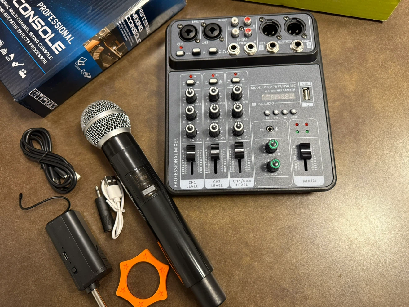 Professional Mixing Console and Wireless Microphone