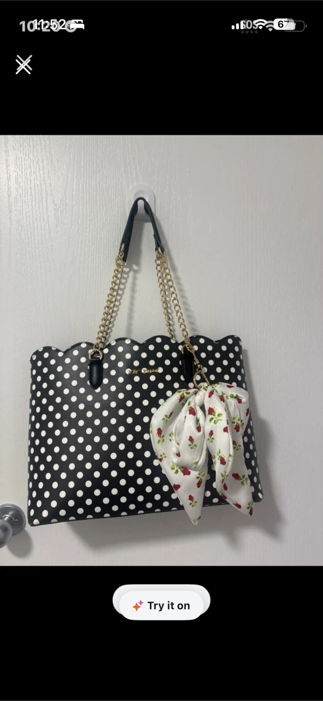 Betsey Johnson Polka Dot Tote Bag