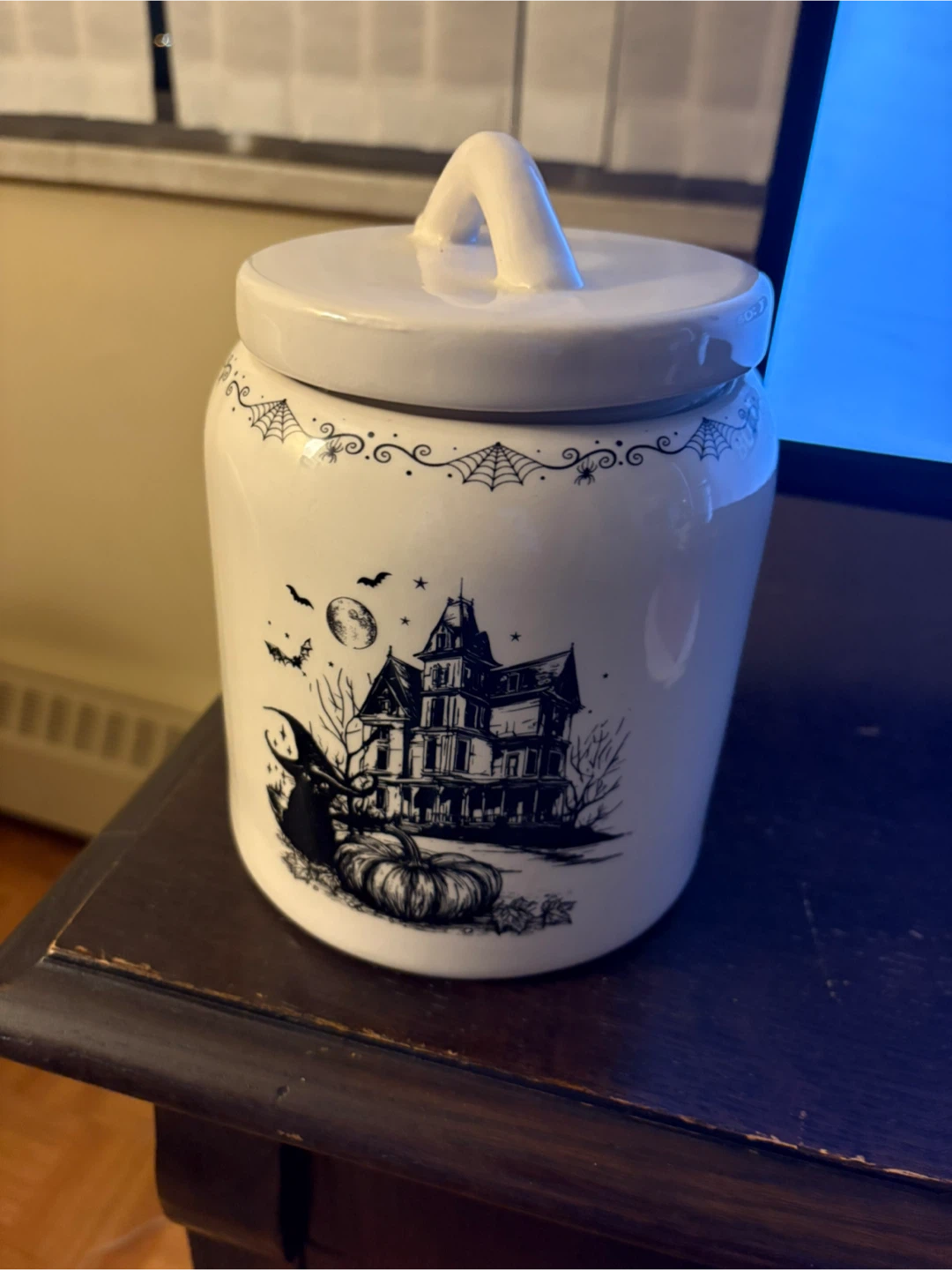 Haunted House Ceramic Halloween Treat Jar