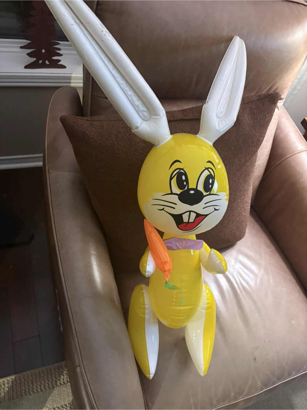 Vintage 1970s InflatableYellow Easter Bunny