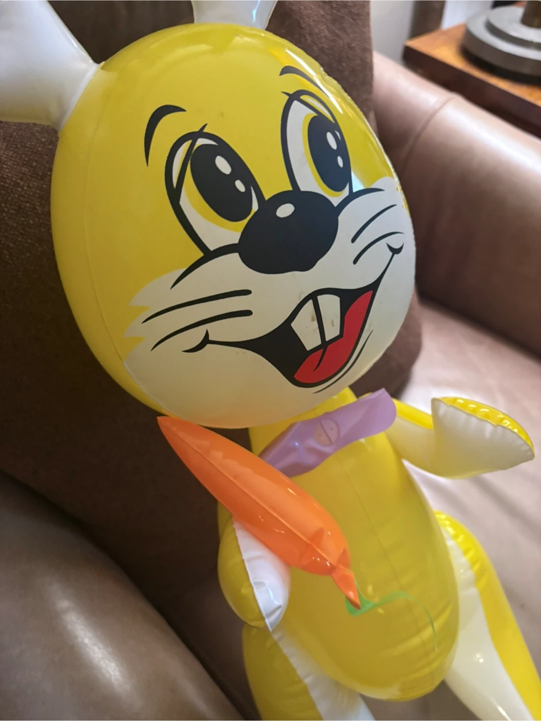 Vintage 1970s InflatableYellow Easter Bunny - photo 3