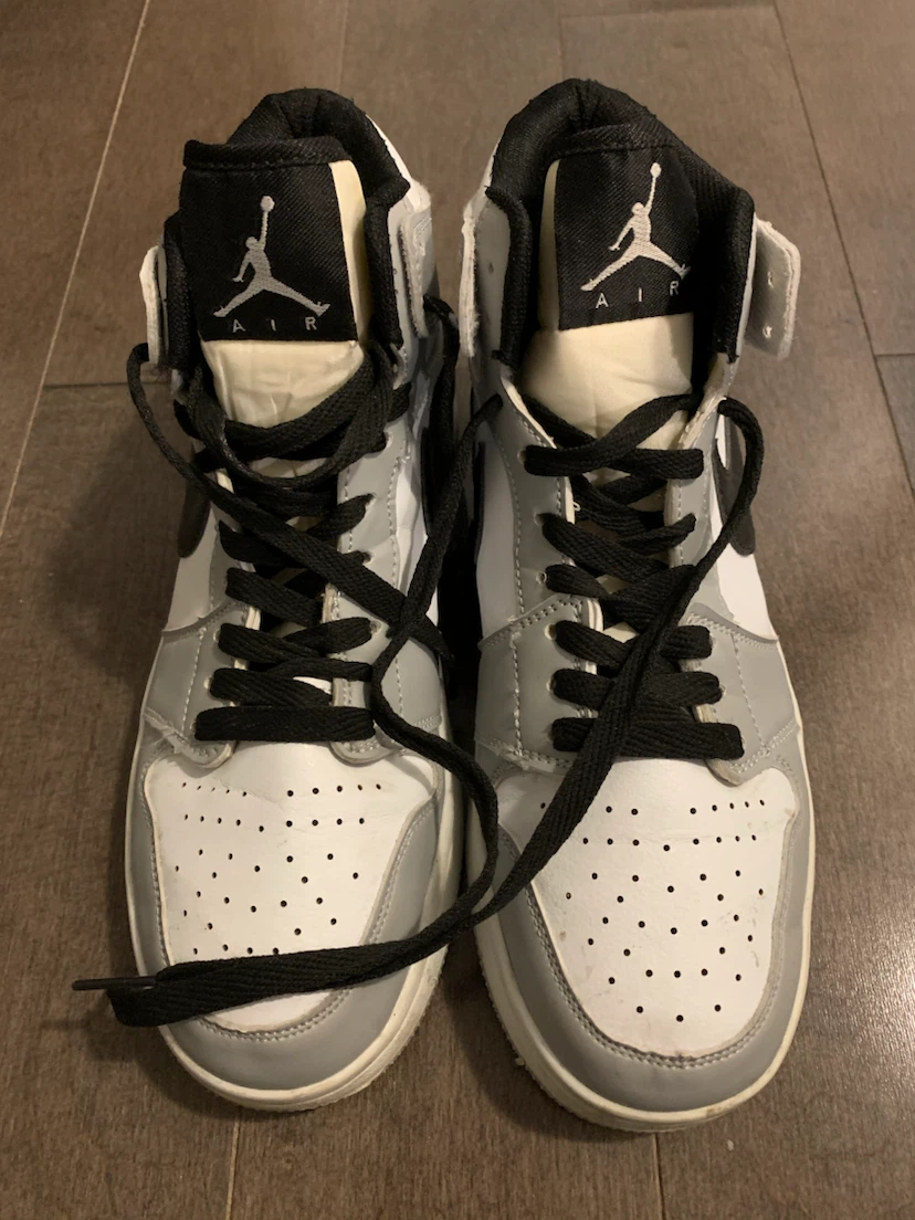 Nike Air Jordan 1 Grey and White Sneakers