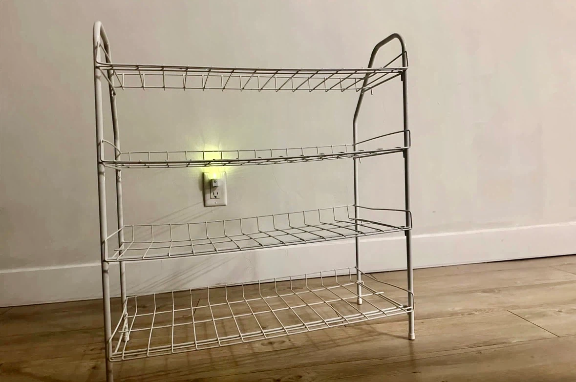 4-Tier White Metal Shoe Rack - photo 2