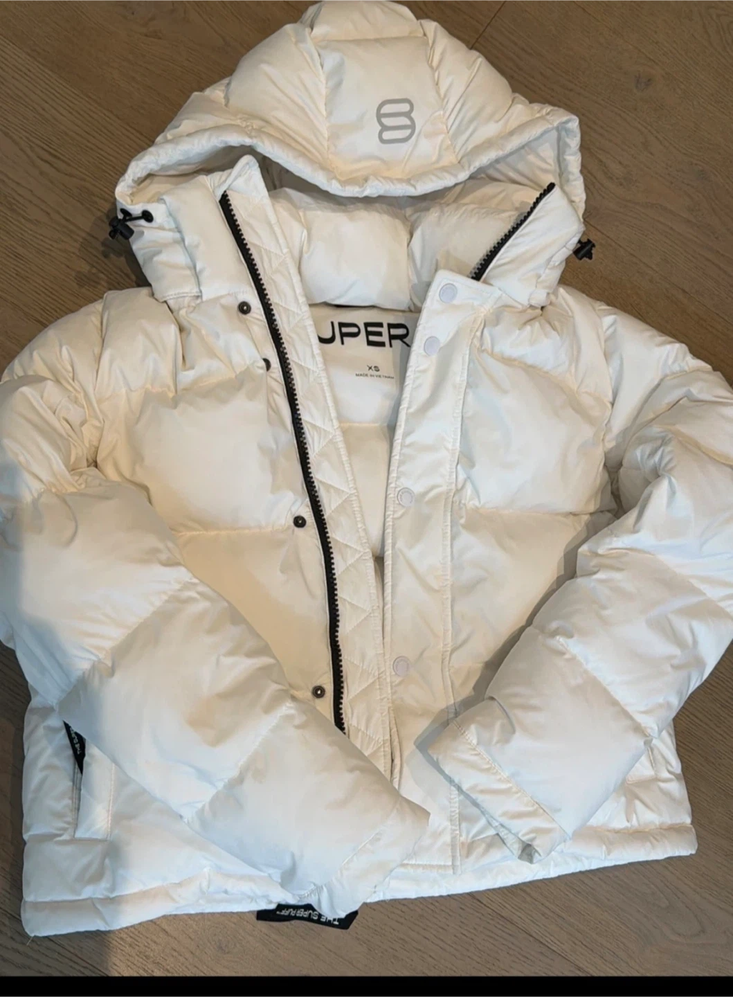 Aritzia The Super Puff White Jacket