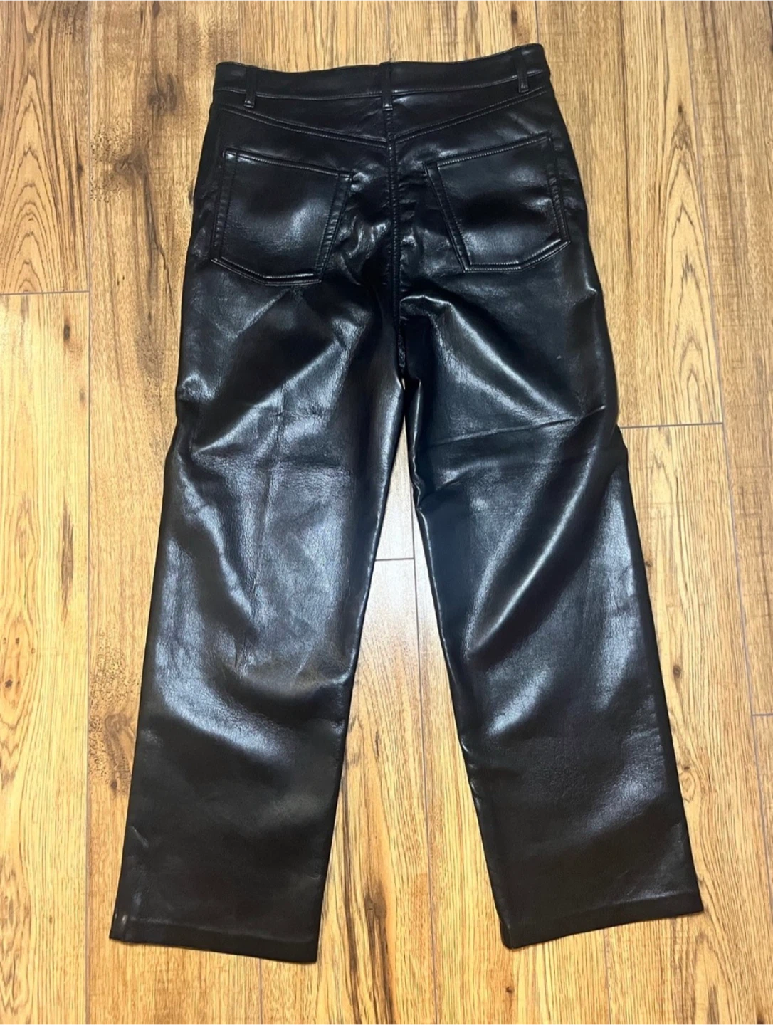 Aritzia Wilfred Melina Cropped Vegan Leather Pants Black - Size - photo 3
