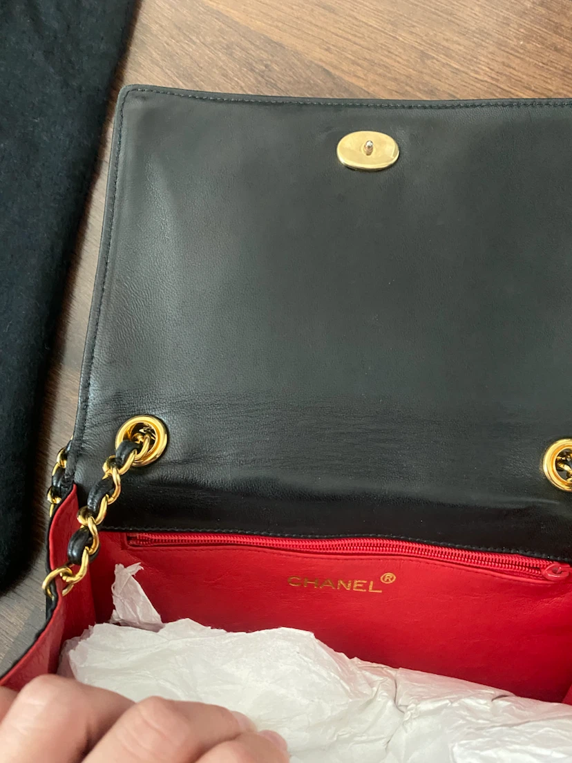 Chanel Black Satin Chain Shoulder Bag - photo 5