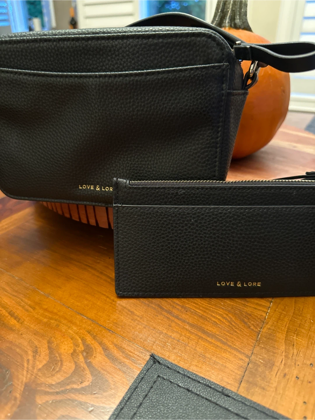 Love & Lore black crossbody bag and card holder