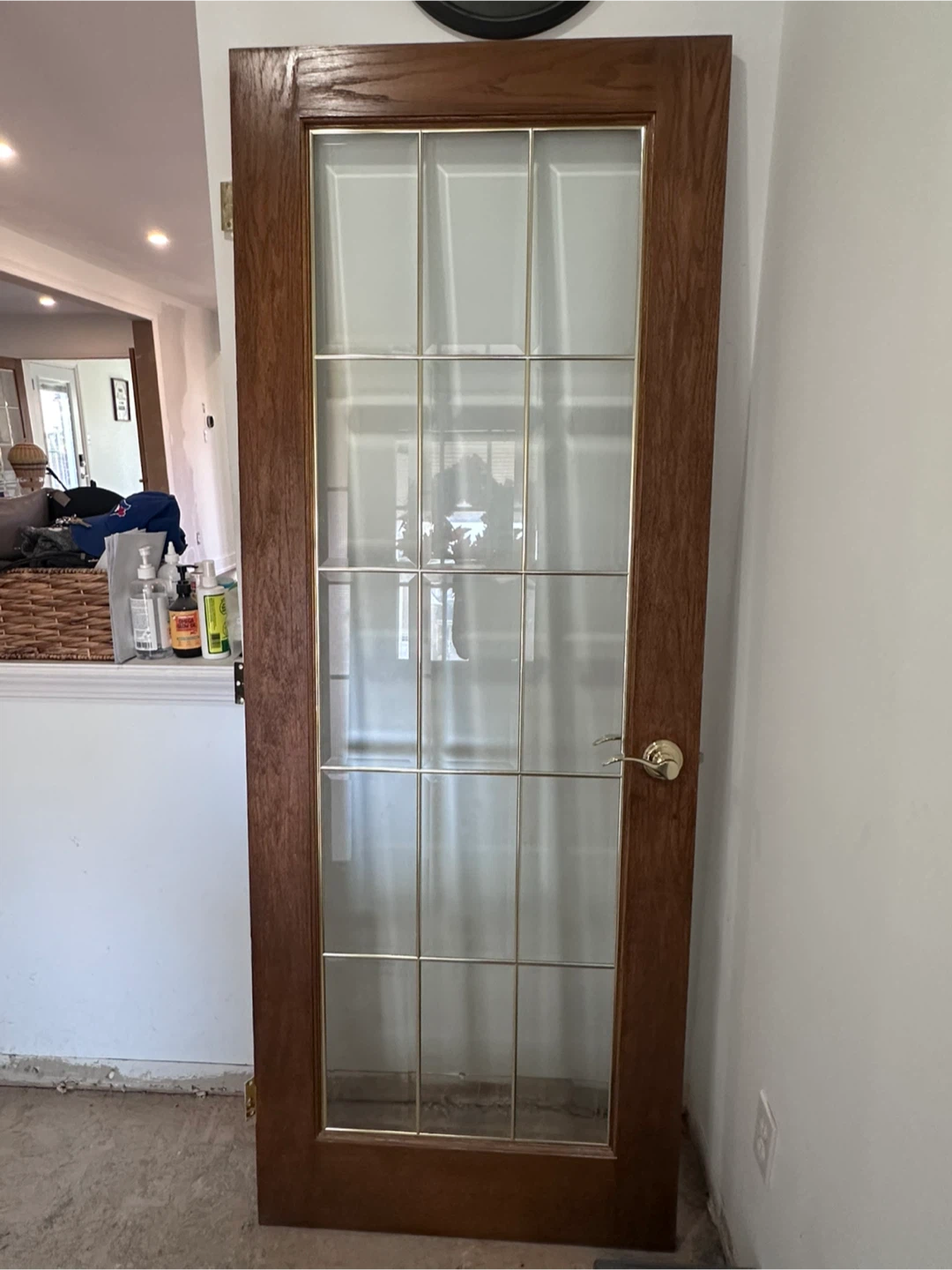 Selling (3) Oak French Doors with Glass Inlay