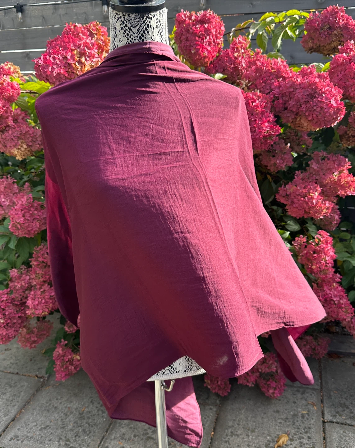 Burgundy Shawl/Scarf - New - $10