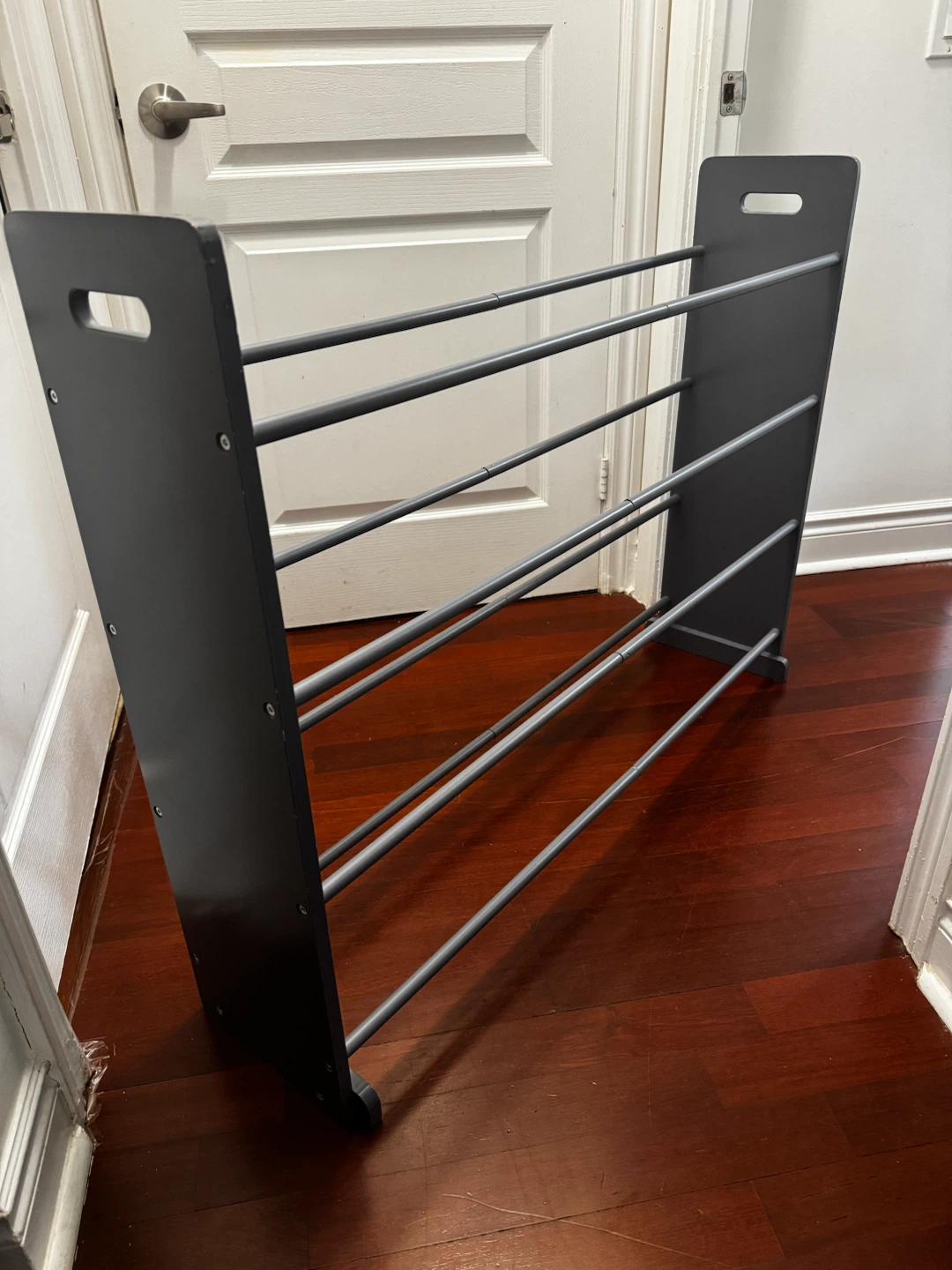 Grey 3-Tier Shoe Rack
