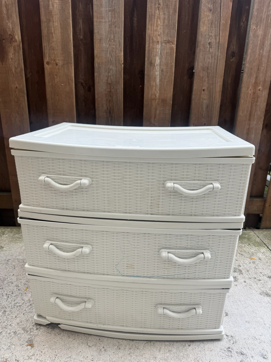 White 3-Drawer Plastic Storage Unit