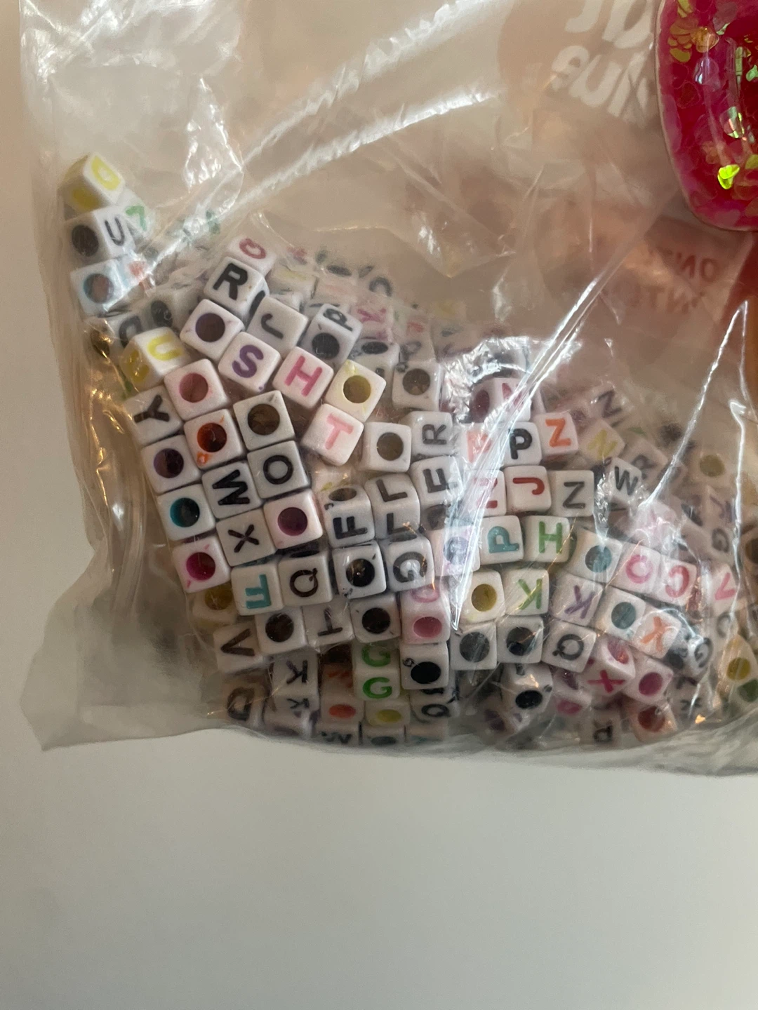 Chunky Glitter and Letter Beads