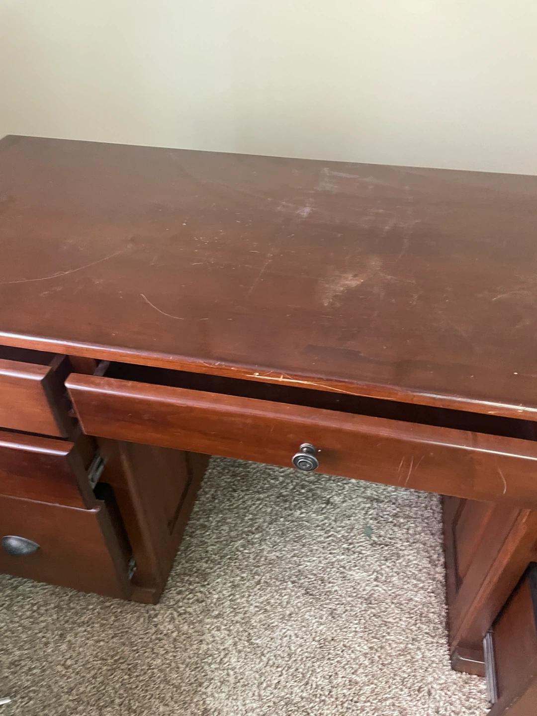 Wooden Desk with Drawers - photo 2